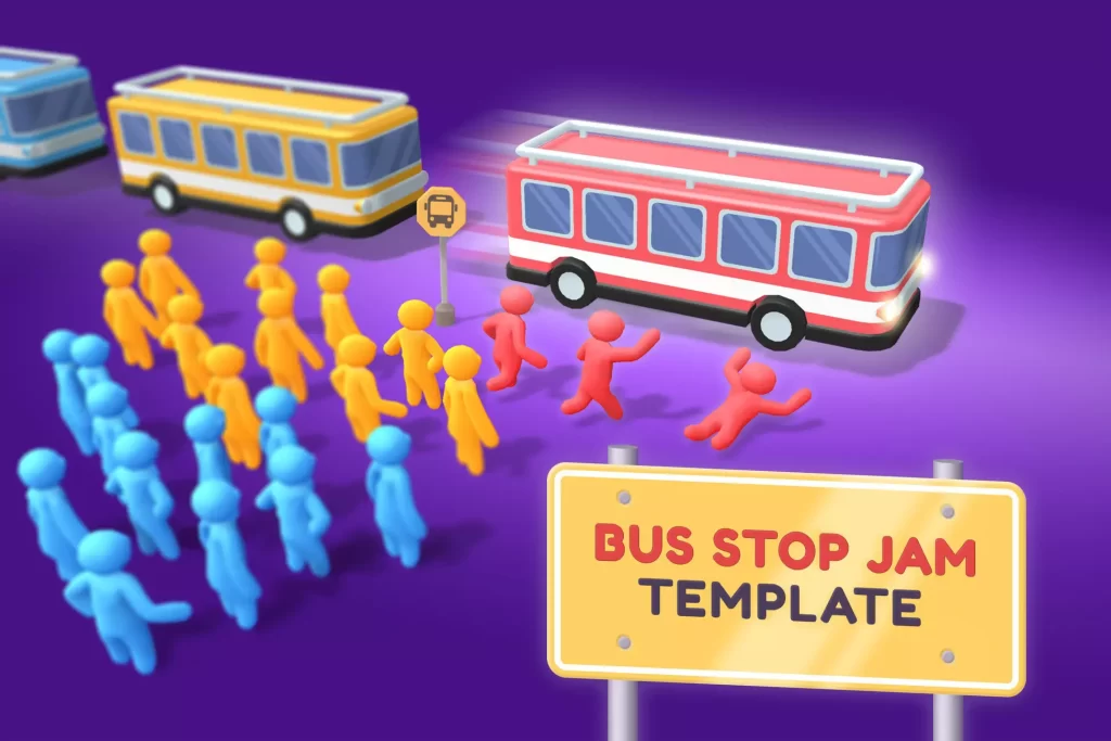 图片[1]-Mobile Game Source Code - Bus Stop Jam Template + Editor