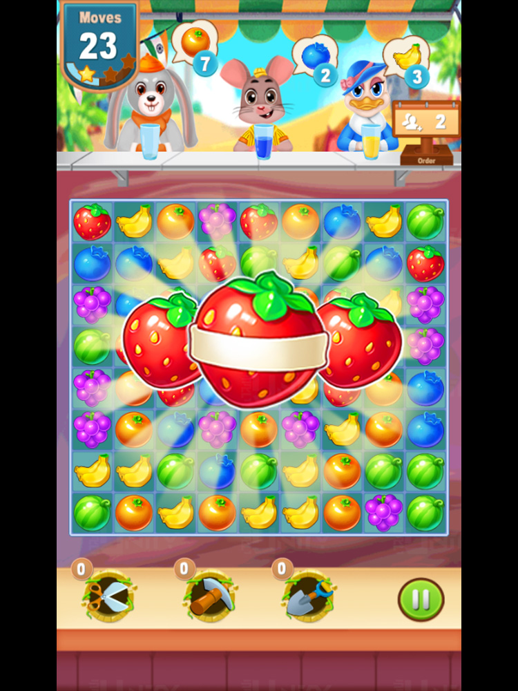 图片[1]-Unity3D Fruit Match-3 Game - Casual Puzzle Unity Source Code Project - Complete